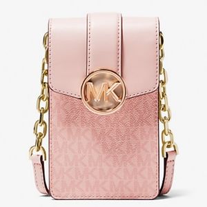 Michael Kors Carmen Small Phone Crossbody Bag - Dark Powder Blush
